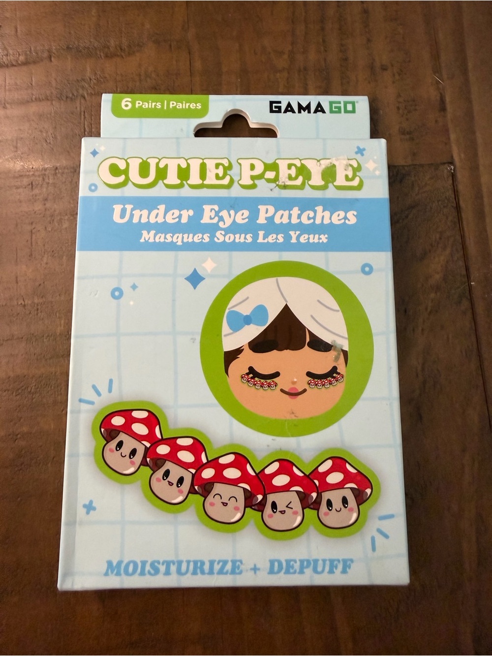 Cutie P-eye mushroom under eye patches new 6 pairs eye patches